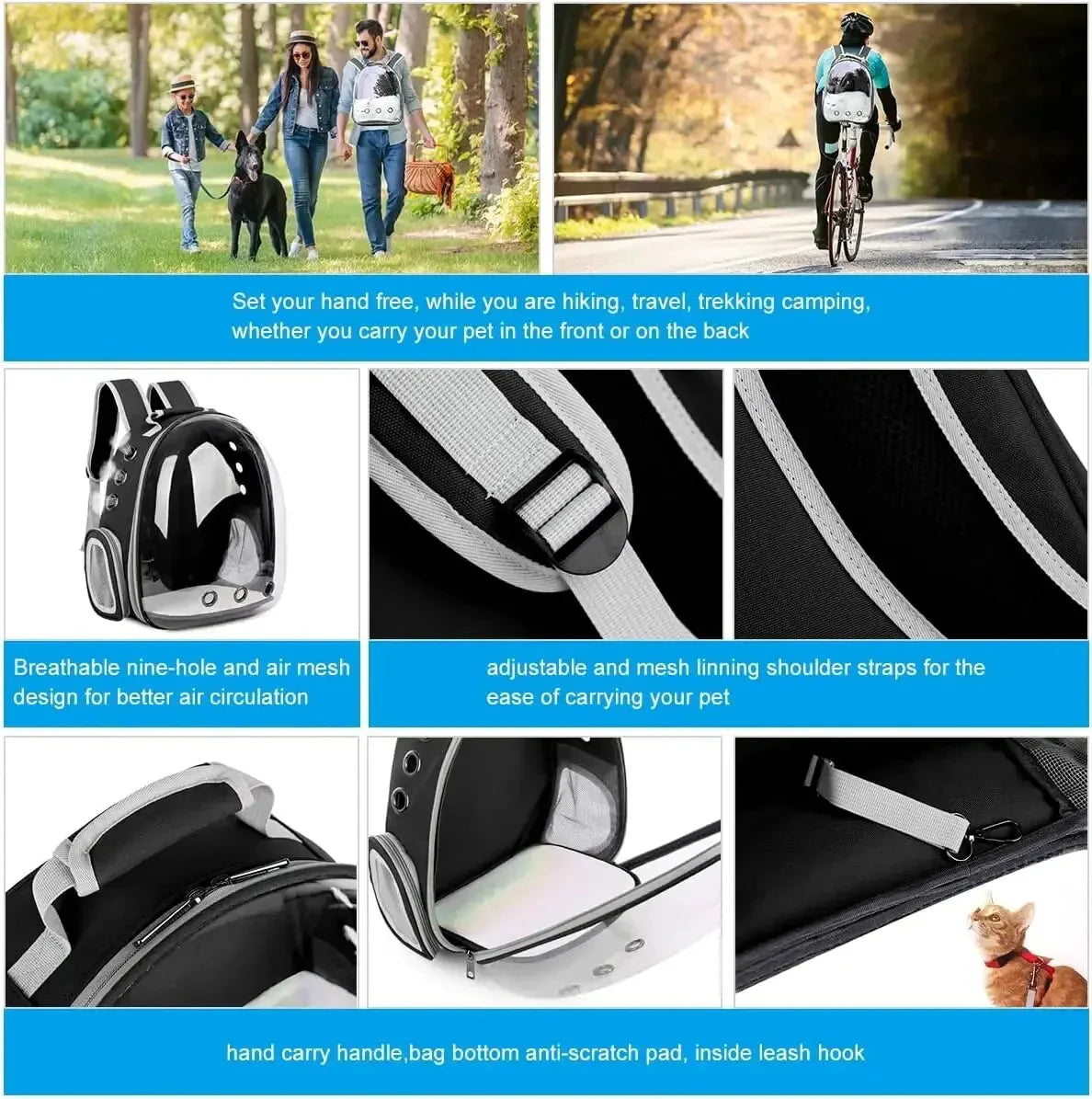 Transparenter Haustier-Rucksack