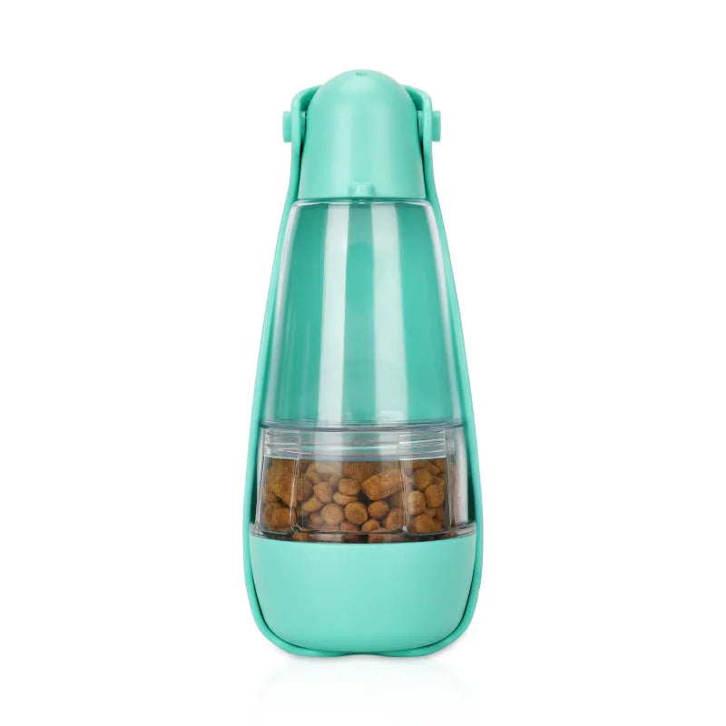 Trinkflasche für Hunde – Wasserflasche für Unterwegs mit Futternapf