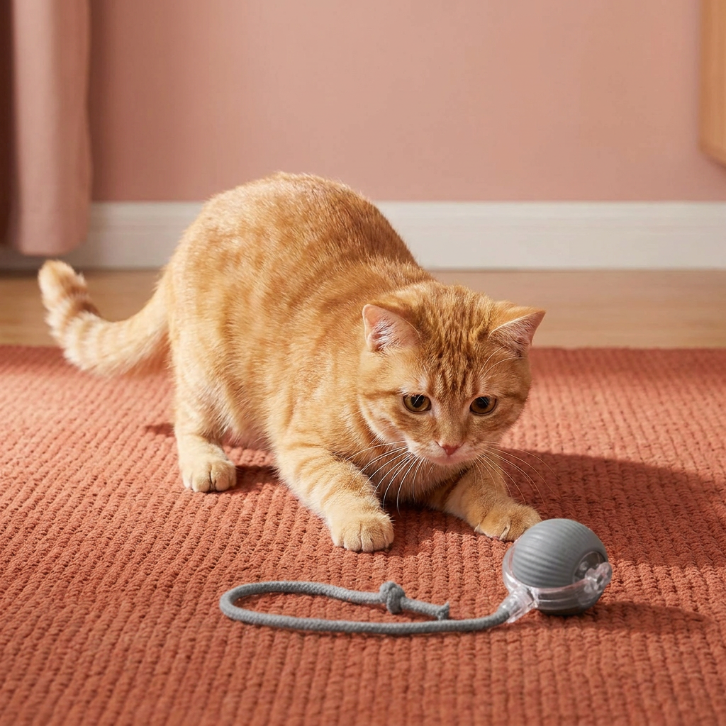 Interaktive Spielball mit Schwanz für Katzen