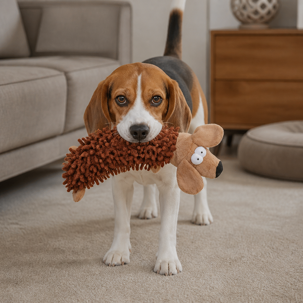 Robustes, füllungsfreies Knister- und Quietsch-Hundespielzeug