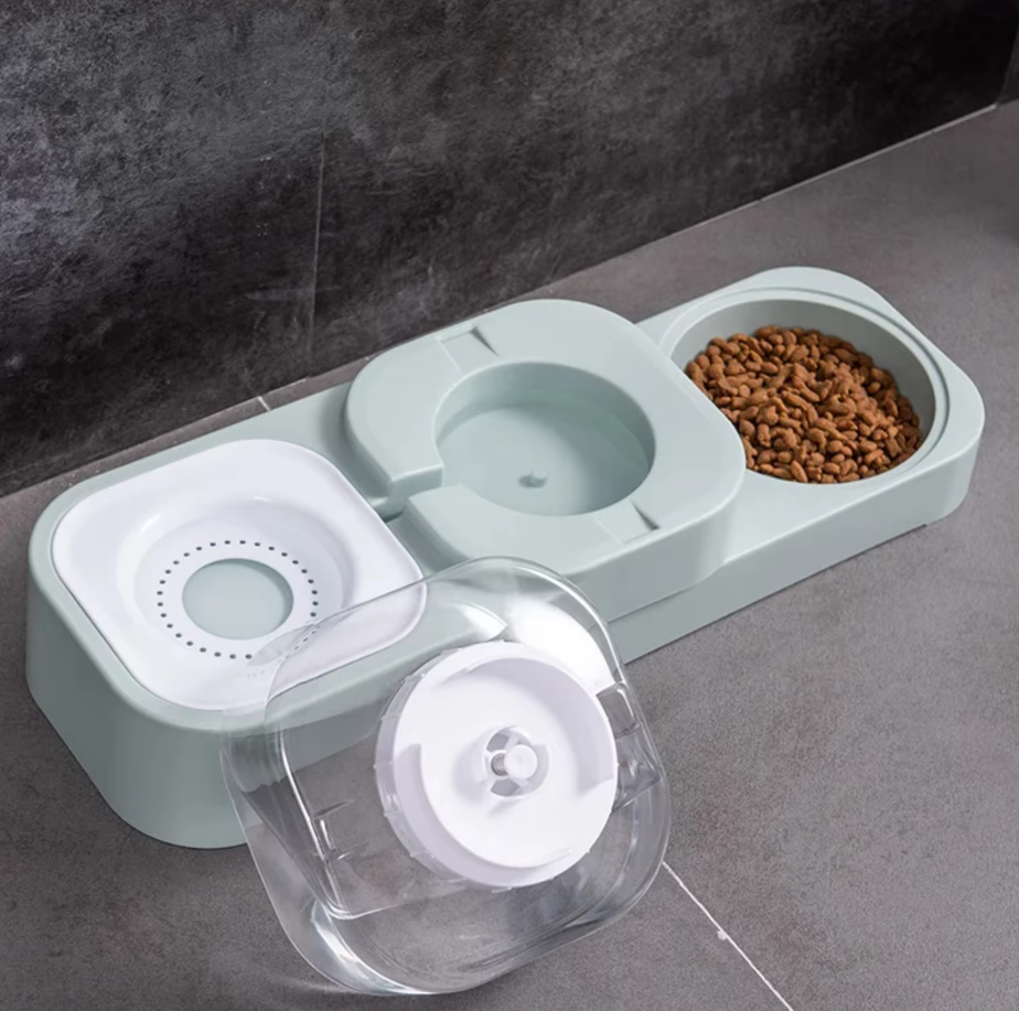 Futter- Und Wasserspender Für Haustiere Mit Tropfschutz