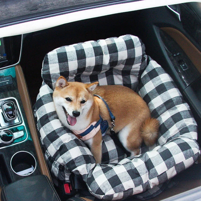 Reise-Hundebett mit hoher Seitenstütze