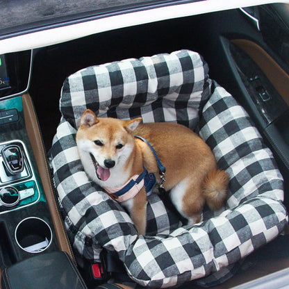 Reise-Hundebett mit hoher Seitenstütze