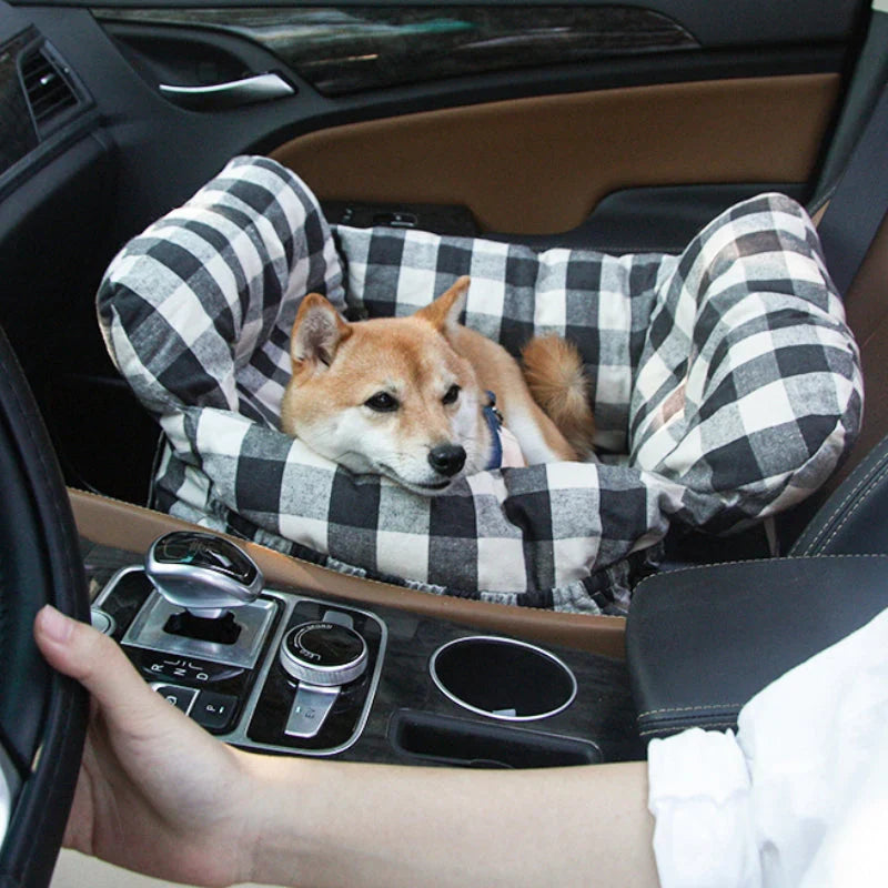 Reise-Hundebett mit hoher Seitenstütze