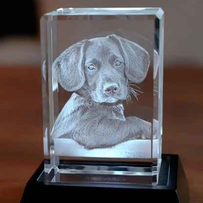 Personalisierter Kristallquader mit 2D/3D Lasergravur – Zeitlose Erinnerung