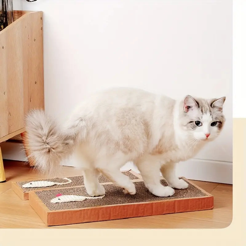 Katzen Kratzbrett – Robuste Kratzmatte Mit Spielmotiv