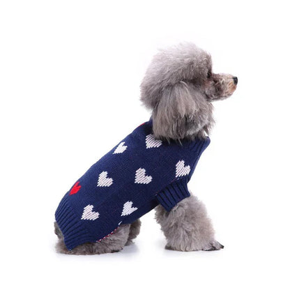 Weihnachtlicher Hundepullover Mit Schneeflocken