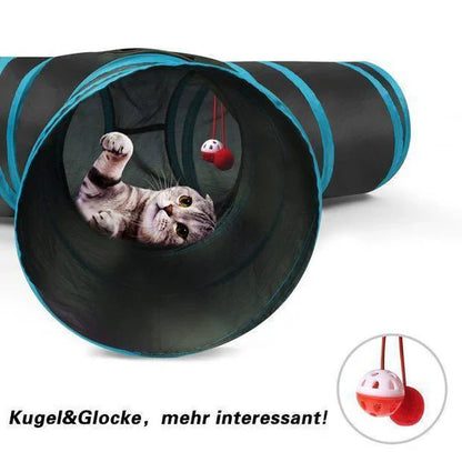 Bequee 3-Wege-Faltbarer Haustiertunnel
