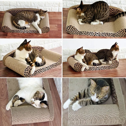 Katzen Kratzmatte und Liegefläche im Leoparden-Design – Stabil und Komfortabel