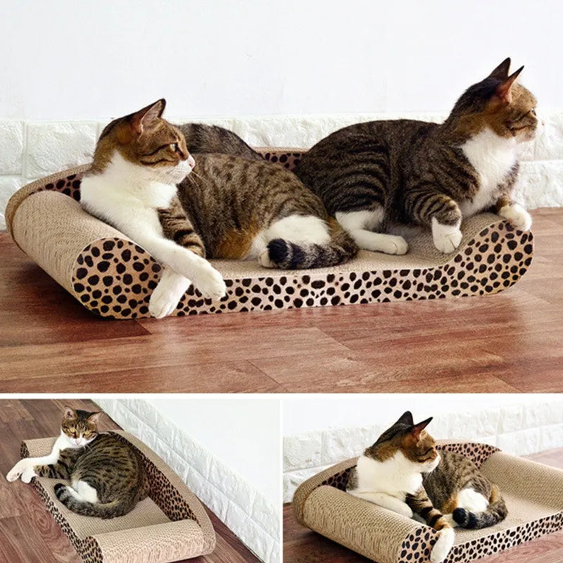 Katzen Kratzmatte und Liegefläche im Leoparden-Design – Stabil und Komfortabel