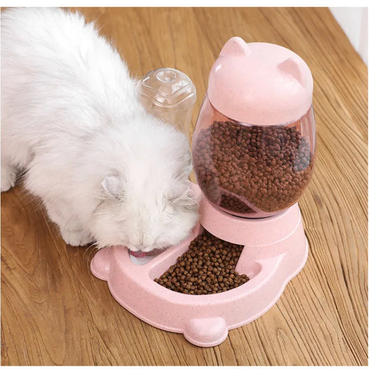 Automatischer Futterspender für Katzen – Kätzchen Futterstation Im Niedlichen Katzen Design