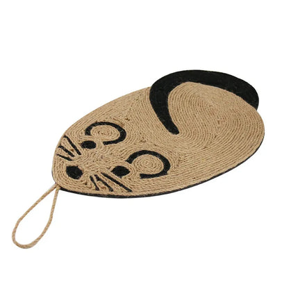 Katzen-Spielmatte Im Katzen-Design – Kratzfeste Sisal Matte für Spiel und Entspannung