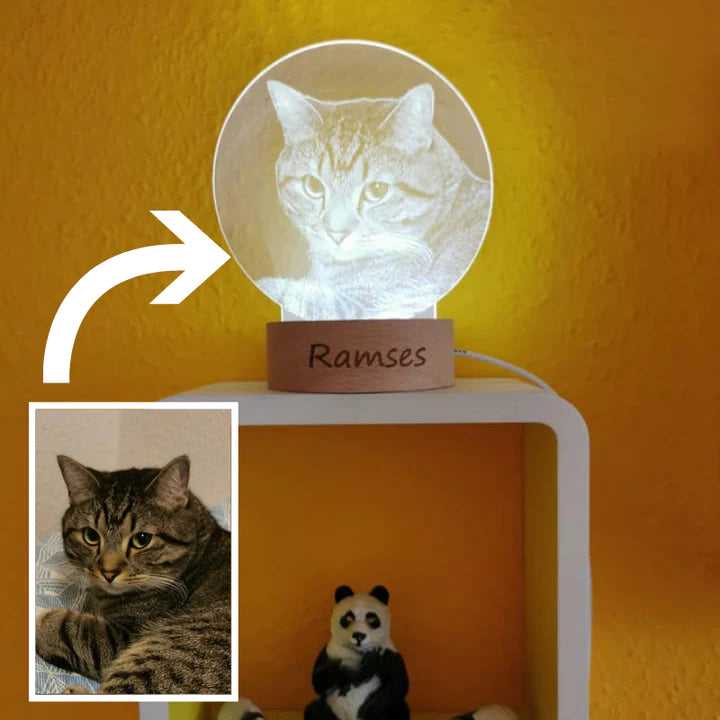 Personalisierte LED Nachtlampe für Tierliebhaber