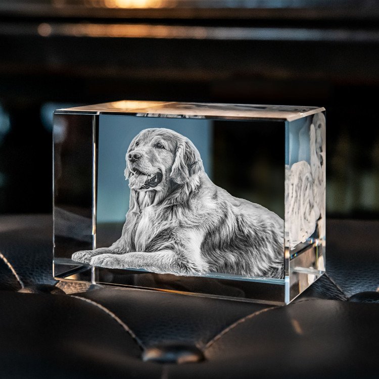 Foto Kristall Lampe Mit Personalisierter 2d/3d Lasergravur
