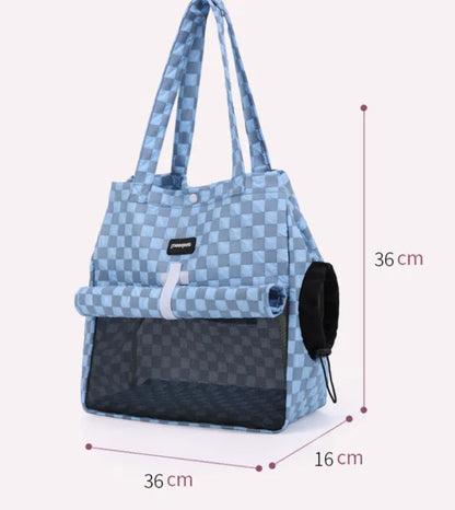 Hundetragetasche im Taschenstil – Kompakte Haustiertasche aus Hochwertigem Gewebe