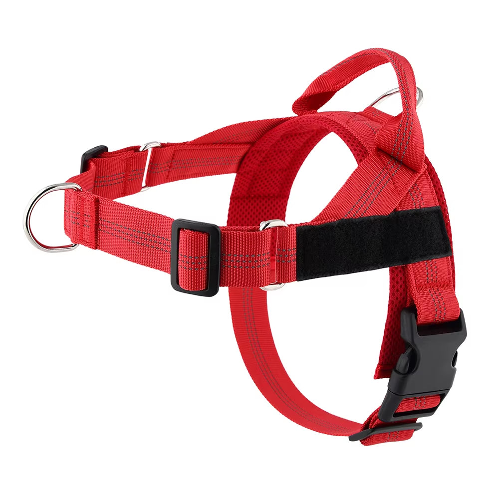 Individuell gestaltetes, reflektierendes No-Pull-Hundegeschirr mit personalisiertem Namensaufnäher
