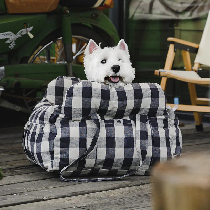 Reise-Hundebett mit hoher Seitenstütze
