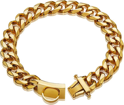 Hochwertige Hundekette Im Edlen Gold-look