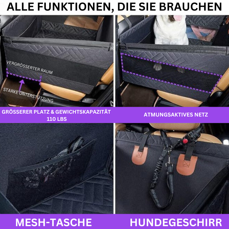 Hartboden-Einzelautositz für Hunde