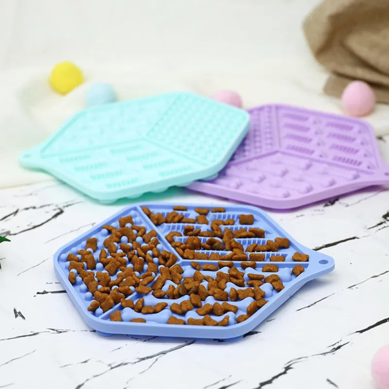 Silikon Futtermatte für Hunde und Katzen – Rutschfeste Lickmatte für Mahlzeiten und Snacks