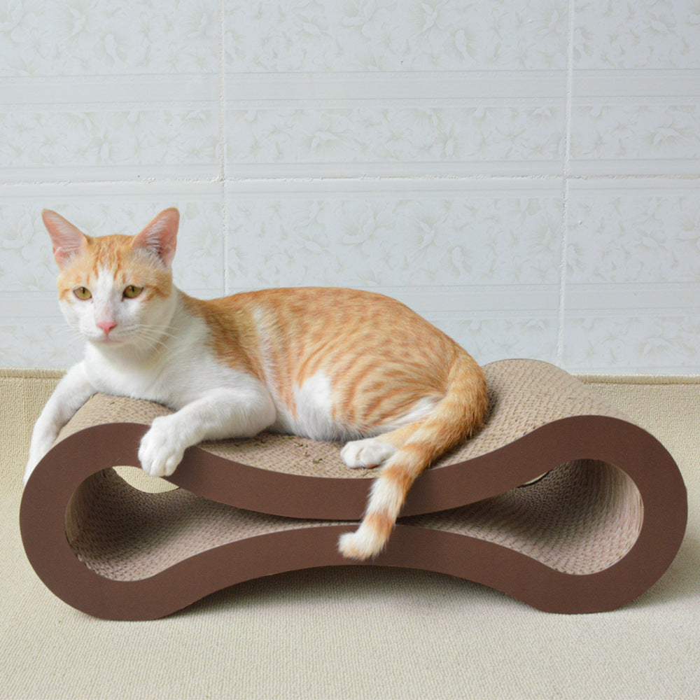 Elegantes Infinity Kratzbrett für Katzen aus hochwertigem Karton