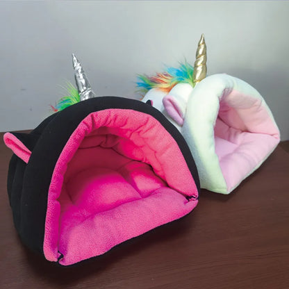 Katzenbett im Einhorn-Design – Gemütliches Haustierbett für Katzen und Kleine Hunde
