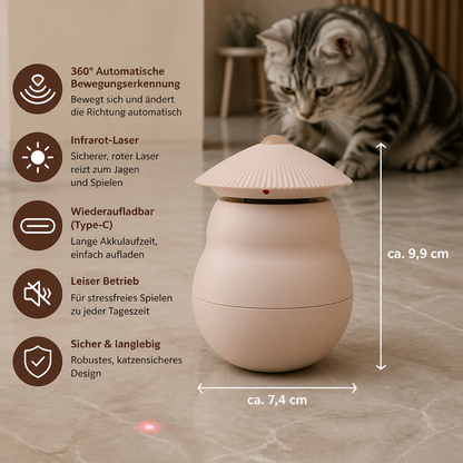 Automatisches bewegungsaktiviertes Laser-Spielzeug für Katzen