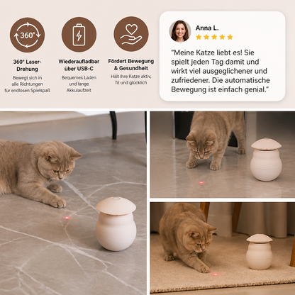 Automatisches bewegungsaktiviertes Laser-Spielzeug für Katzen