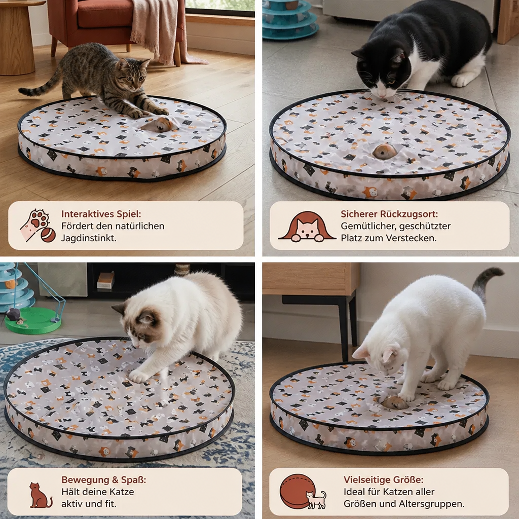 Interaktives Katzen Ball Versteck Spiel