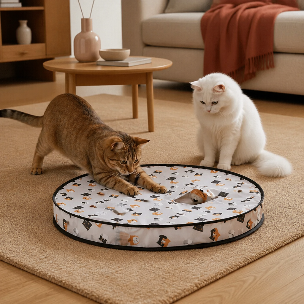Interaktives Katzen Ball Versteck Spiel