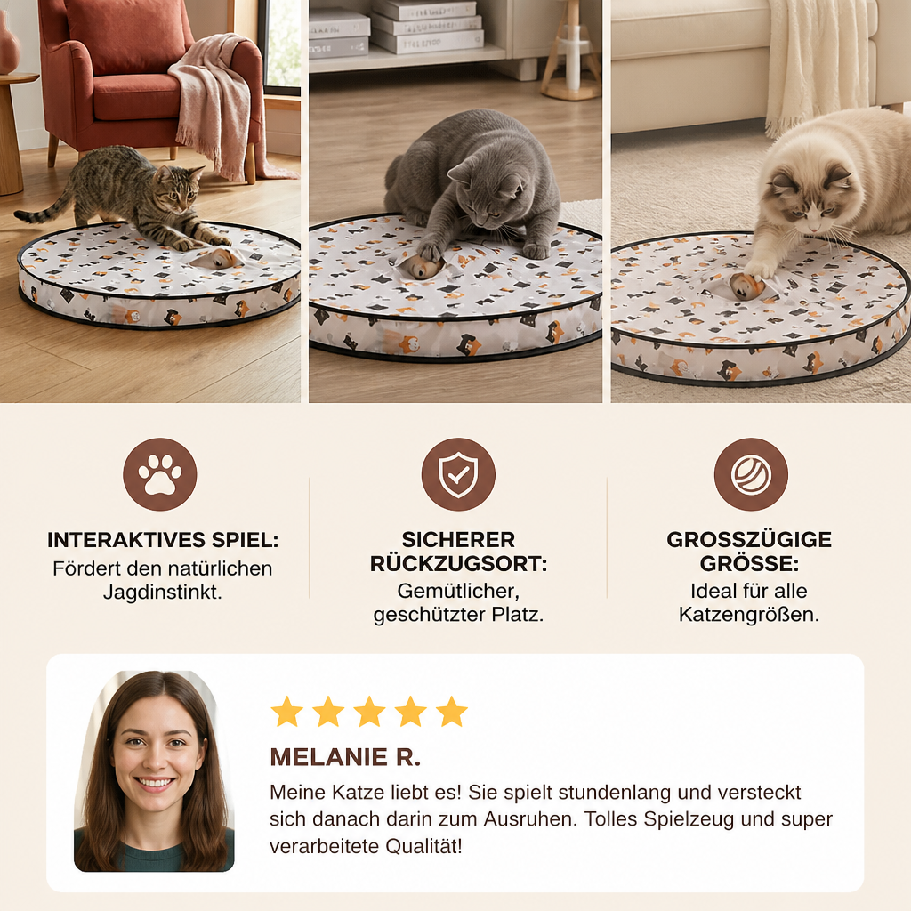 Interaktives Katzen Ball Versteck Spiel