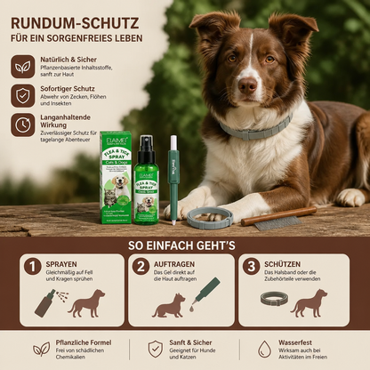 Natürliches Zeckenfrei Rundum-Schutz Set für Hunde – Das Sorglos-Paket