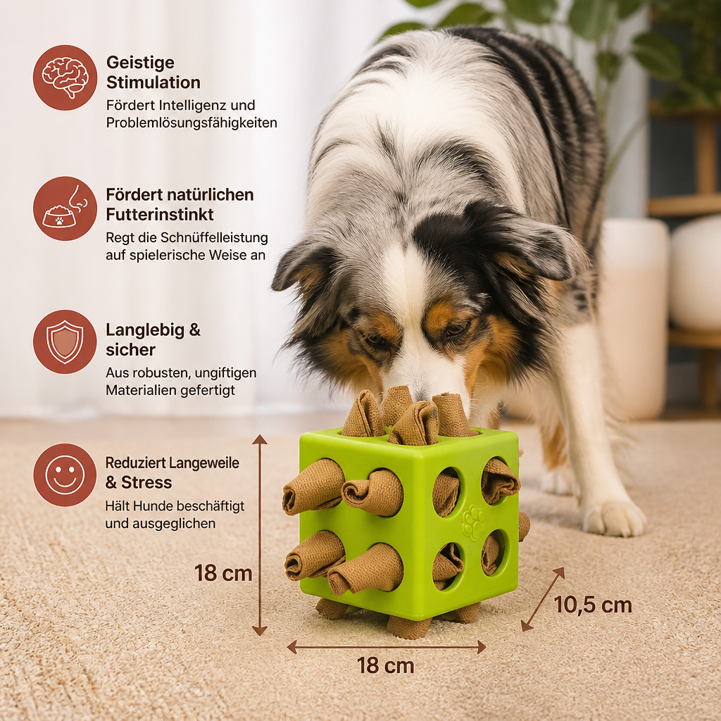Schnüffelspielzeug für Hunde – Robustes Intelligenzspielzeug zur Beschäftigung und Futtersuche