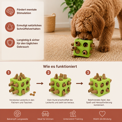 Schnüffelspielzeug für Hunde – Robustes Intelligenzspielzeug zur Beschäftigung und Futtersuche