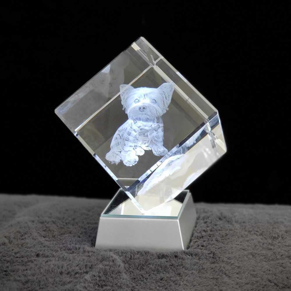 Kristallwürfel mit personalisiertem 3D Motiv