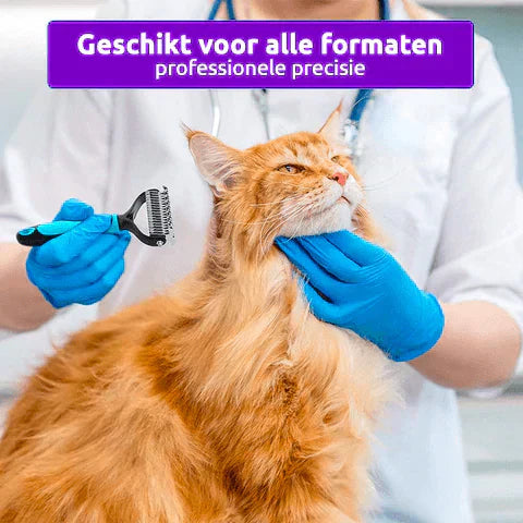Premium 2-in-1 Entwirrkamm für Haustiere – Sanfte Fellpflege & Knotenentfernung