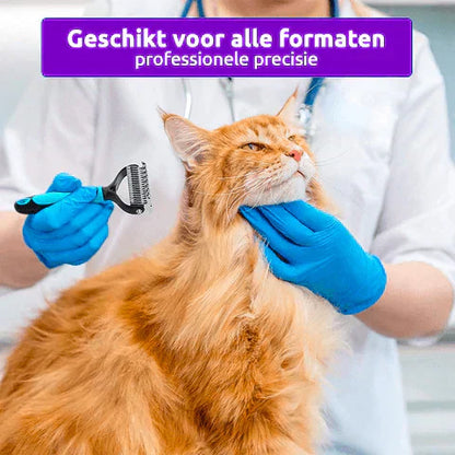 Premium 2-in-1 Entwirrkamm für Haustiere – Sanfte Fellpflege & Knotenentfernung