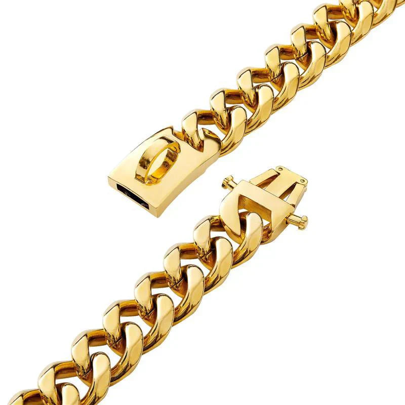 Hochwertige Hundekette Im Edlen Gold-look