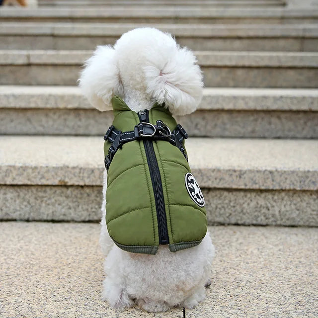Wetterfeste Hundejacke Mit Integriertem Geschirr