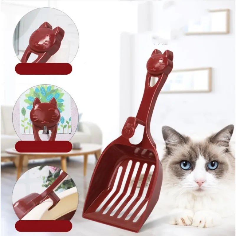 Katzenstreuschaufel mit Katzenkopf Design – Praktische Schaufel für die Katzentoilette