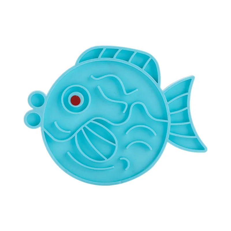Lustige Fisch-Matte für Kinder – Rutschfeste Silikon-Spielmatte
