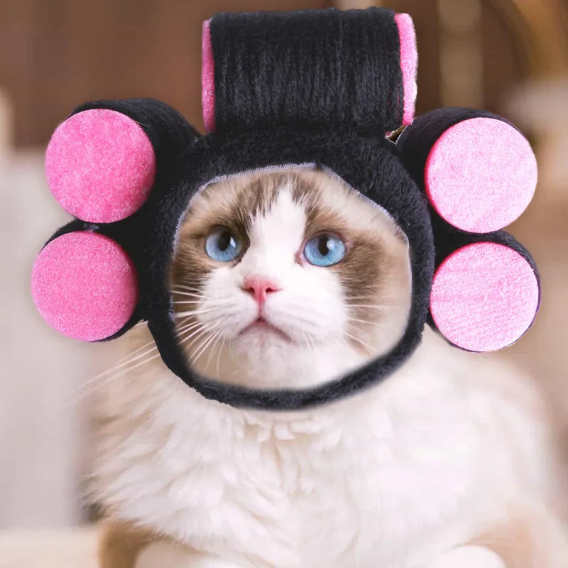 Katzen Haarkur-Set mit Lockenwicklern – Weiches Material und Einfach zu Tragen