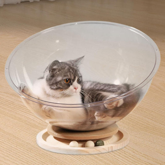 Katzen Komfort Kugel mit Spielstation
