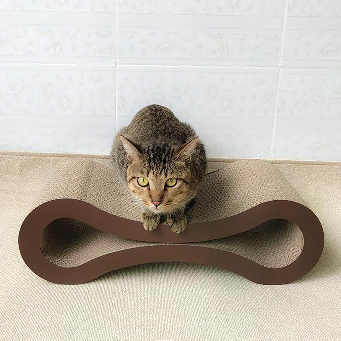 Elegantes Infinity Kratzbrett für Katzen aus hochwertigem Karton
