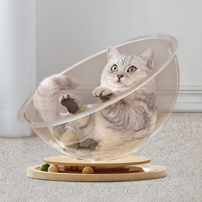 Katzen Komfort Kugel mit Spielstation
