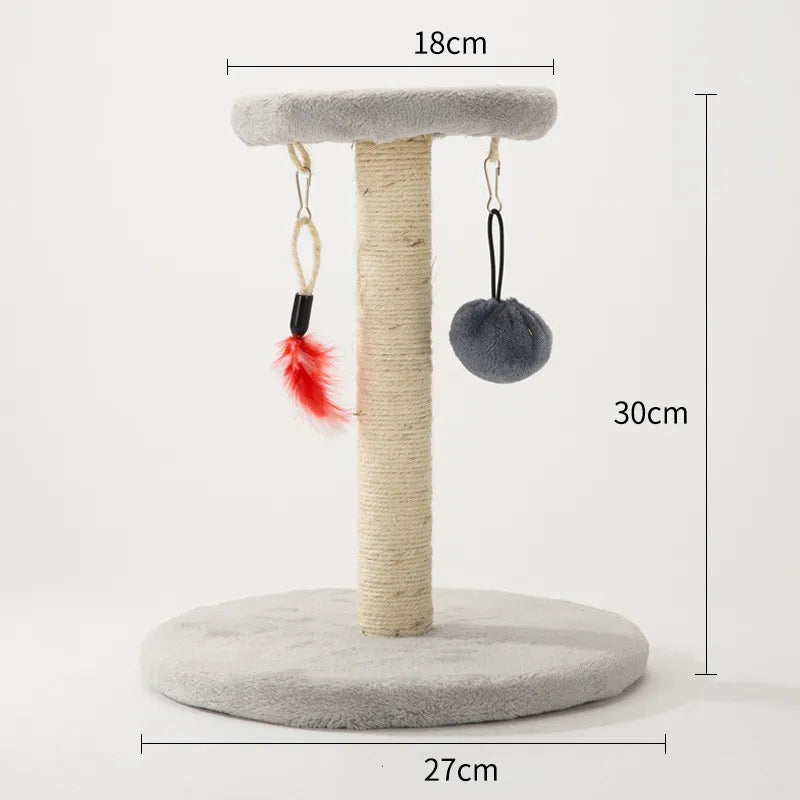 Katzenkratzbaum im Herz- Oder Stern-Design mit Spielzeug