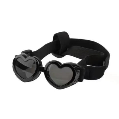 Herzförmige Hundesonnenbrille mit Verstellbarem Band – UV-Schutz für Hundeaugen