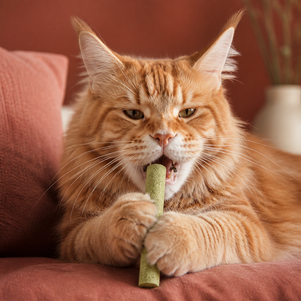 Katzengras Kaustangen zur Haarball Entfernung und Zahnpflege