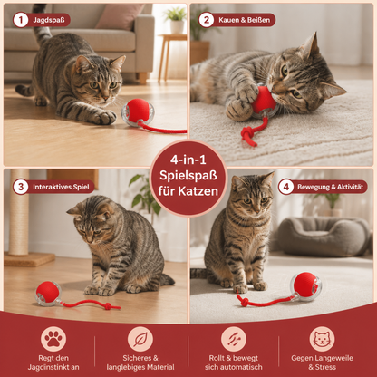 Interaktive Spielball mit Schwanz für Katzen