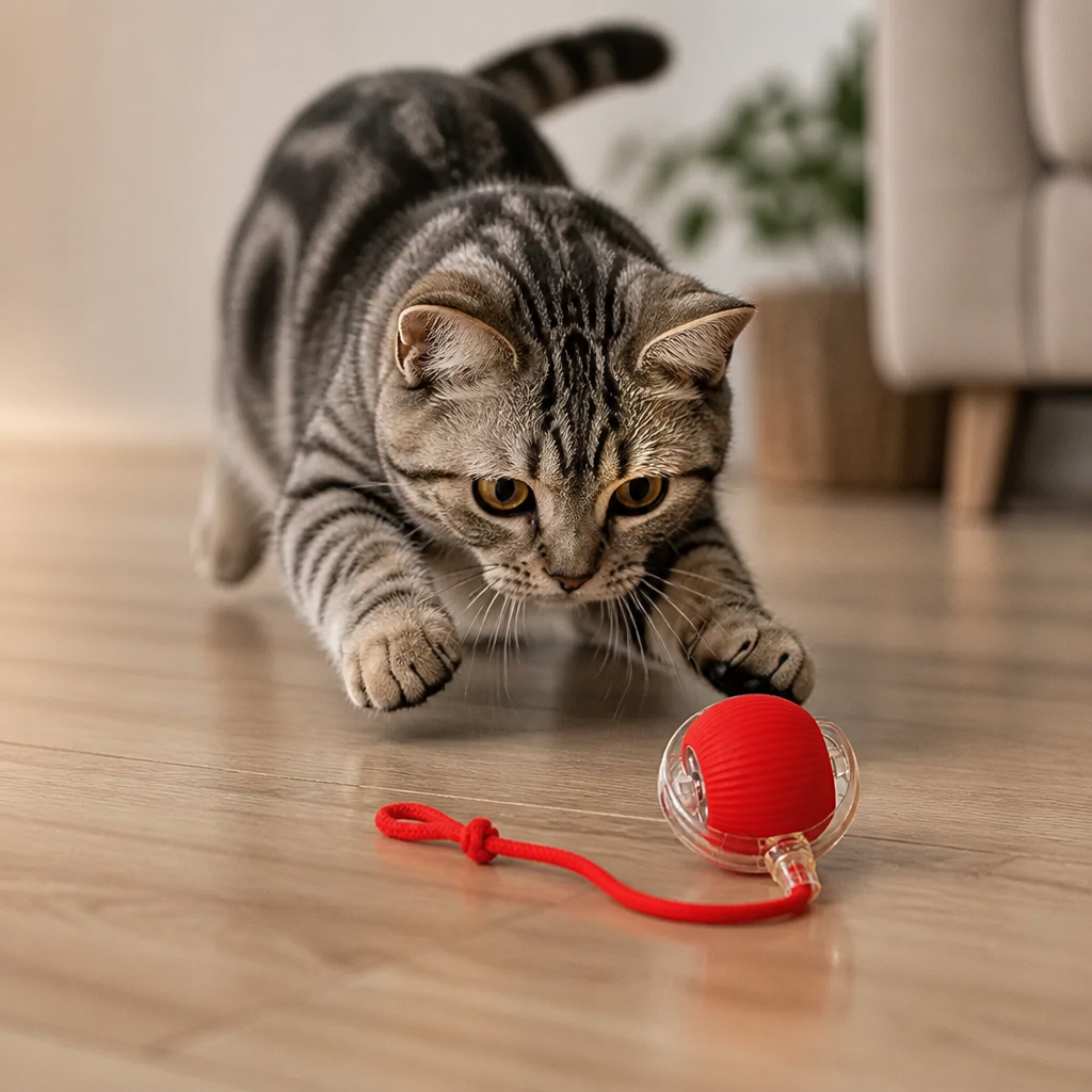 Interaktive Spielball mit Schwanz für Katzen